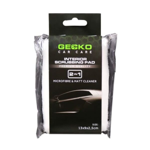 Gecko 2in1 Interieur Microvezel & Fleece Spons 13cm x 9cm x 2,5cm