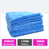 Microvezeldoek randloos per 5 blauw