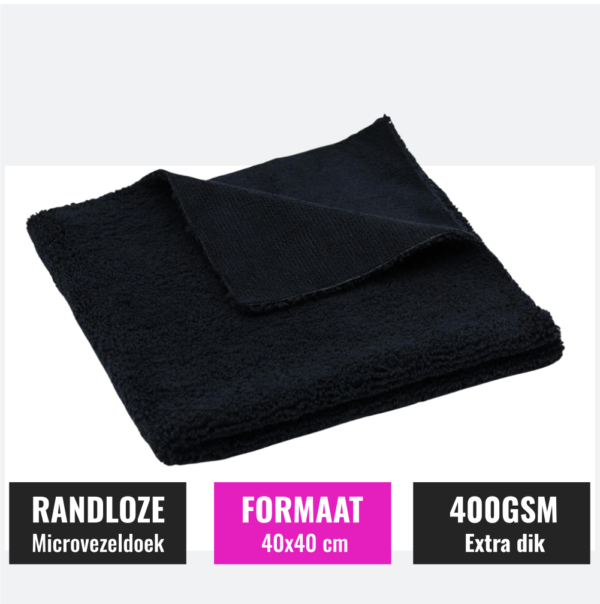 Microvezeldoek randloos zwart