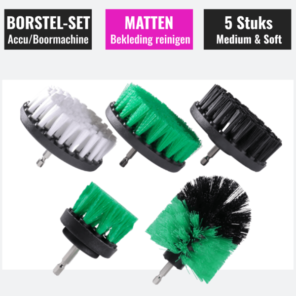 Drill brush set 5 delig