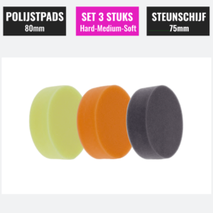 Polijstpads 80mm 3stuks gecko