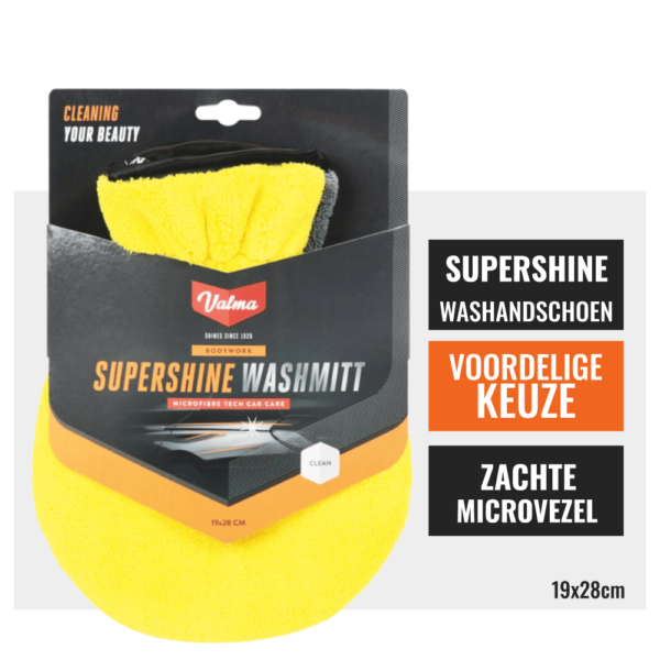 Valma Supershine washandschoen