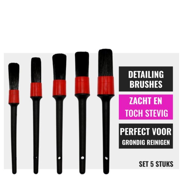 Detailing Brushes set 5 stuks